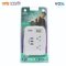 VOX NOVA Series : TRAVEL POWER STRIP รางปลั๊กไฟ 2 ช่องเสียบ 1 สวิตซ์ 3 USB สายยาว 1 เมตร สีขาว