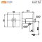 COTTO - CT1184A วาล์วเปิด-ปิดน้ำแบบก้านโยก รุ่น คิวบิก ชุบผิวนิเกิล-โครเมียม