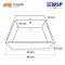 WSP รุ่น BSC-14 อ่างวางบน ทรงเหลี่ยม ผลิตจากเซรามิค สีขาว ขนาด 46x46x15.5 ซม. แถมสะดืออ่าง ฟรี!