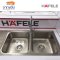 HAFELE - 495.39.413  ซิงค์ฝัง 2หลุม 1ที่พักซ้าย  สเตนเลส