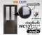 JF - WC131 ประตูห้องน้ำ UPVC ลายไม้ลามิเนต ลายไม้วอลนัท พร้อมกระจกหยดน้ำ ขนาด 70x200 ซม. (ไม่เจาะ)