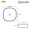 AQUAFLEX รุ่น AQ WHITE-99 อ่างวางบน เซรามิค สีขาวลายหินอ่อน ขนาด 42.5x42.5x14.5 CM