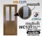 JF - WC131 ประตูห้องน้ำ UPVC ลายไม้ลามิเนต สีลายไม้สัก พร้อมกระจกหยดน้ำ ขนาด 70x200 ซม. (ไม่เจาะ)