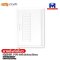 METRO - Lion L17 บานซิงค์เดี่ยว PVC เกรด A สีขาว เกล็ด+ตาข่าย ครัวปูน ขนาด 66x46x10 CM