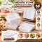 SWEET PARIS White Cake Box with Lid, Size M (Model ZFH-17-White)