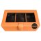 3 PIECE WATCH BOX STORAGE ORGANIZER กล่องนาฬิกา 3 เรือน หมอน 2 ชั้น 2in1 หุ้มหนังอย่างดี งานสวยหรู เกรดพรีเมี่ยม สีส้ม Orange