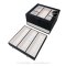 Watch and Rings Box Storage Organizer กล่องนาฬิกา กล่องเครื่องประดับ 2 ชั้น ลิ้นชัก เกรดอย่างดี สวยพรีเมี่ยม วัสดุดี Black  สีดำ