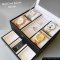 Watch and Rings Box Storage Organizer กล่องนาฬิกา กล่องเครื่องประดับ 2 ชั้น ลิ้นชัก เกรดอย่างดี สวยพรีเมี่ยม วัสดุดี Black  สีดำ