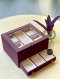 Watch and Rings Box Storage Organizer กล่องนาฬิกา กล่องเครื่องประดับ 2 ชั้น ลิ้นชัก เกรดอย่างดี สวยพรีเมี่ยม วัสดุดี Red สีแดง