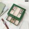 Watch and Rings Box Storage Organizer กล่องนาฬิกา กล่องเครื่องประดับ 2 ชั้น ลิ้นชัก เกรดอย่างดี สวยพรีเมี่ยม วัสดุดี Green สีเขียว