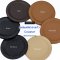 แผ่นหนังรองแก้ว แผ่นรองแก้ว ที่วางแก้ว แบบวงกลม บนโต๊ะอาหาร Leather Glass Mat PAD / Coasterของใช้โรงแรม