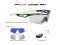 Tralyx Black Matte - Lime / ImpactX Photochromic 2 Black+ImpactX 2 Laser Black+M.Blue Combo Set
