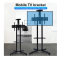 ขาตั้งทีวี ขนาด 32" - 70" ชั้นวาง 1 ชั้น สำหรับ โชว์สินค้า ขาตั้งทีวีเคลื่อนที่ได้ ปรับ ก้ม เงยได้