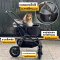 Apetment รถเข็นสำหรับสัตว์เลี้ยง 3in1 รับน้ำหนักได้30KG.พับเก็บได้