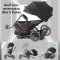 Baby Stroller รถเข็นเด็ก รุ่น V8A รถเข็นเด็กพกพา เบาะปรับหมุนได้ 360 องศา ปรับเอนนอนได้ พับเก็บง่าย