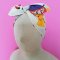 KIDS & ADULTS HEADBAND ELASTIC BACK FAIRY CREAM 100% PRINTED COTTON