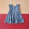 BACK TO FRONT FLUTTER SLEEVE BLUE DOT DRESS  100% WOVEN COTTON