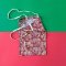 REUSEABLE GIFT BAG THAI ELEPHANT DARK RED 100% PRINTED COTTON