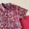 BOYS & GIRLS MANDARIN COLLAR SHIRTS CRIMSON THAI ELEPHANT / 100% PRINTED COTTON