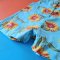 BOYS & GIRLS SUNFLOWER LIGHT BLUE ROMPER  100% PRINTED COTTON