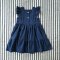 BUTTONS FRONT FLUTTER SLEEVE INDIGO LIGHT DENIM DRESS 100% COTTON DENIM*PRE-ORDER SHIP OUT 22 JUNE