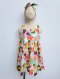 BUTTONS FRONT SWEET POTATO DRESS 100% PRINTED COTTON