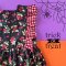 BUTTONS BACK FLUTTER SLEEVES HALLOWEEN BLACK CHERRIES 100% PRINTED COTTON*PRE-ORDER SHIP OUT 24 SEPTEMBER