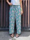 TEEN & ADULTS WOMEN LONG PANTS ELASTIC WAISTBAND  100% COTTON INDIAN HAND SCREEN PRINTED PRINTED BENGAL TIGER