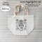 BKK TOTE BAG ONE SIDE PRINTED 100% COTTON CANVAS OFF WHITE