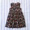 BUTTONS BACK BLACK CHERRIES DRESS 100% PRINTED COTTON