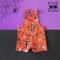 BOYS&GIRLS HALLOWEEN DRACULA ORANGE PINAFORE 100%PRINTED COTTON*