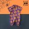 HALLOWEEN PUMKINS PURPLE JUMPSUIT 100% COTTON PRINTED