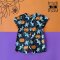 BOYS&GIRLS HALLOWEEN GINGERBREAD BLACK ROMPER 100% PRINTED COTTON