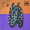 HALLOWEEN GINGERBREAD BLACK JUMPSUIT 100% COTTON PRINTED