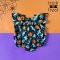 BUTTONS BACK BUTTERFLY SLEEVE SHALLOWEEN GINGERBREAD BLACK 100% PRINTED COTTON