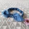 ELASTIC HEADBAND LIGHT BLUE COTTON DENIM 100% COTTON DENIM