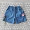 BOYS & GIRLS LIGHT BLUE DENIM ELASTIC WAISTBAND SHORTS  / 100% COTTON DENIM