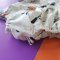 BUTTONS BACK PUFF SLEEVES ROMPER HALLOWEEN WHITE 100% PRINTED COTTON