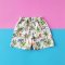 2 PACK BOYS & GIRLS WHITE SAFARI SHIRT +ELASTIC WAISTBAND SHORTS  / 100% PRINTED COTTON