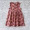 ชุดกระโปรงกระดุมหลัง 100% คอตตอนพิมพ์ลายช้างสีแดง