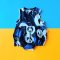 BUTTONS BACK BLUE PANDA ROMPER 100% PRINTED COTTON