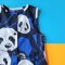 BOYS&GIRLS BLUE PANDA ROMPER 100% PRINTED COTTON