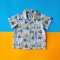 BOYS & GIRLS TWO SWANS LIGHT GREY SHIRTS/ 100% PRINTED COTTON