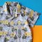 BOYS & GIRLS TWO SWANS LIGHT GREY SHIRTS/ 100% PRINTED COTTON