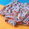 BUTTONS FRONT FLUTTER SLEEVES ORANGE PRINT ROMPER LIGHT PEACH 100% PRINTED COTTON