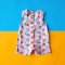 BOYS&GIRLS ORANGE PRINT ROMPER 100% PRINTED COTTON