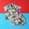 2 PACK BOYS & GIRLS JUNGLE SHIRT +ELASTIC WAISTBAND SHORTS  / 100% PRINTED COTTON