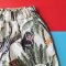 BOYS & GIRLS JUNGLE ELASTIC WAISTBAND SHORTS LIGHT KHAKI  / 100% PRINTED COTTON