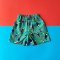 BOYS & GIRLS GREEN TUCAN ELASTIC WAISTBAND SHORTS / 100% PRINTED COTTON