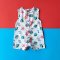 BOYS&GIRLS SEASHELLS ROMPER WHITE 100% PRINTED COTTON